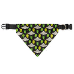 Green Alien UFO Space Print Over The Collar Dog Bandana