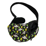 Green Alien UFO Space Print Pet Sling Carrier