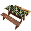 Green Alien UFO Space Print Picnic Table Cover