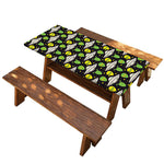 Green Alien UFO Space Print Picnic Table Cover