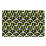Green Alien UFO Space Print Polyester Doormat