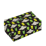 Green Alien UFO Space Print Rectangle Tissue Box Cover