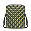 Green Alien UFO Space Print Rectangular Crossbody Bag