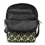 Green Alien UFO Space Print Rectangular Crossbody Bag