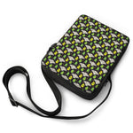 Green Alien UFO Space Print Rectangular Crossbody Bag