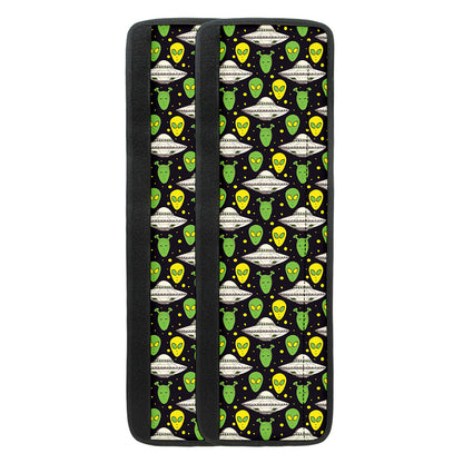 Green Alien UFO Space Print Refrigerator Handle Covers
