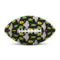 Green Alien UFO Space Print Rugby Ball