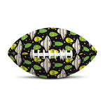 Green Alien UFO Space Print Rugby Ball