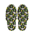 Green Alien UFO Space Print Slippers