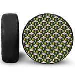 Green Alien UFO Space Print Tire Cover