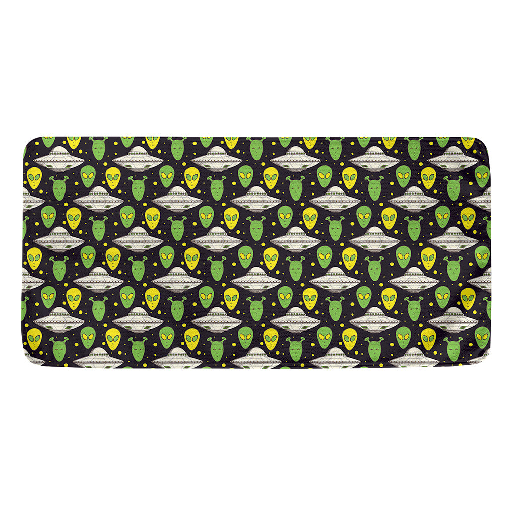 Green Alien UFO Space Print Towel