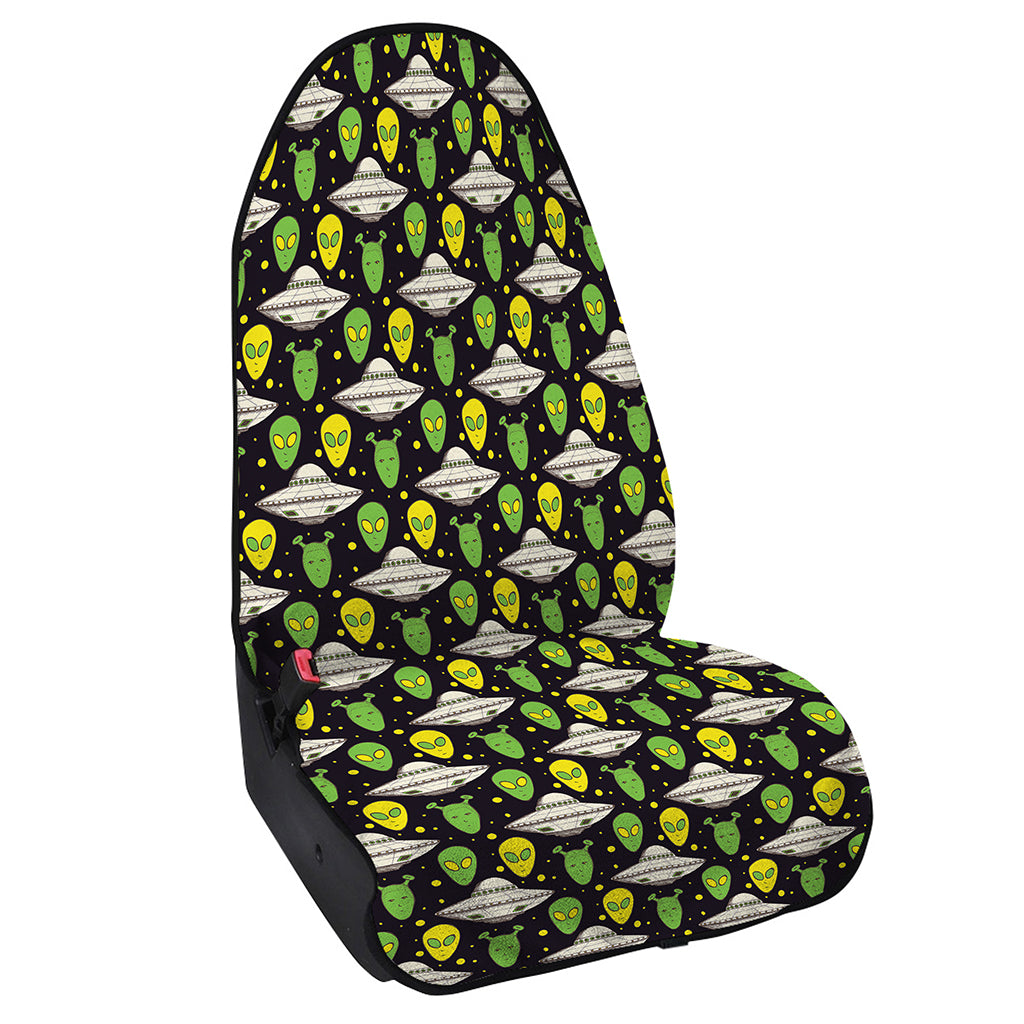 Green Alien UFO Space Print Waterproof Car Seat Cover