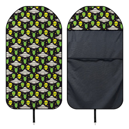 Green Alien UFO Space Print Waterproof Car Seat Cover