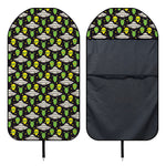 Green Alien UFO Space Print Waterproof Car Seat Cover