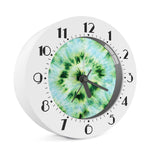 Green And Black Acid Wash Tie Dye Print Alarm Clock