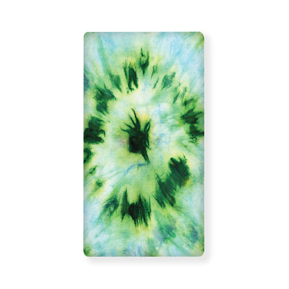 Green And Black Acid Wash Tie Dye Print Baby Crib Sheet