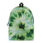 Green And Black Acid Wash Tie Dye Print Backpack