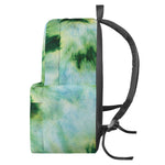 Green And Black Acid Wash Tie Dye Print Backpack