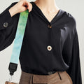 Green And Black Acid Wash Tie Dye Print Bag Strap
