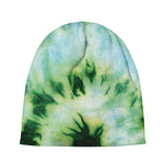 Green And Black Acid Wash Tie Dye Print Beanie