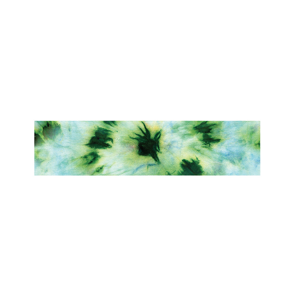 Green And Black Acid Wash Tie Dye Print Bed Runner