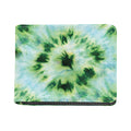 Green And Black Acid Wash Tie Dye Print Bifold Wallet