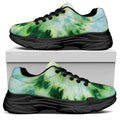 Green And Black Acid Wash Tie Dye Print Black Chunky Shoes