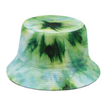 Green And Black Acid Wash Tie Dye Print Bucket Hat