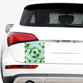 Green And Black Acid Wash Tie Dye Print Car Sticker