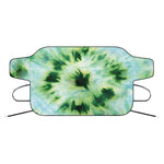 Green And Black Acid Wash Tie Dye Print Car Windshield Snow Cover