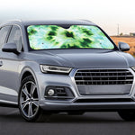 Green And Black Acid Wash Tie Dye Print Car Windshield Sun Shade