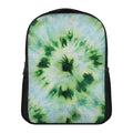 Green And Black Acid Wash Tie Dye Print Casual Backpack