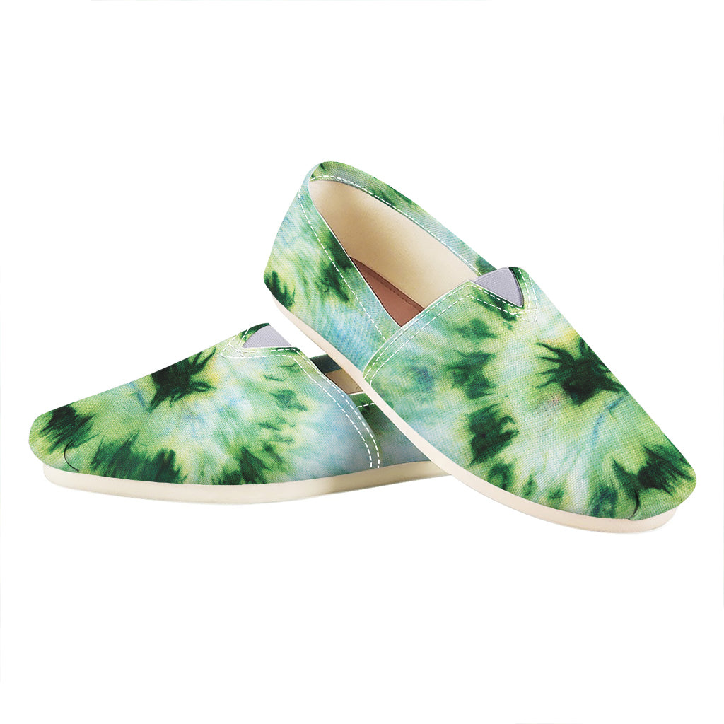 Green And Black Acid Wash Tie Dye Print Casual Shoes