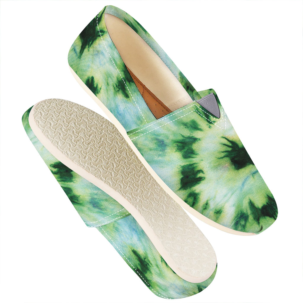Green And Black Acid Wash Tie Dye Print Casual Shoes