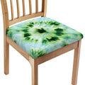 Green And Black Acid Wash Tie Dye Print Chair Cushion Cover