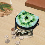 Green And Black Acid Wash Tie Dye Print Coin Purse