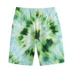Green And Black Acid Wash Tie Dye Print Cotton Shorts