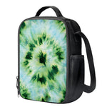 Green And Black Acid Wash Tie Dye Print Crossbody Lunch Bag