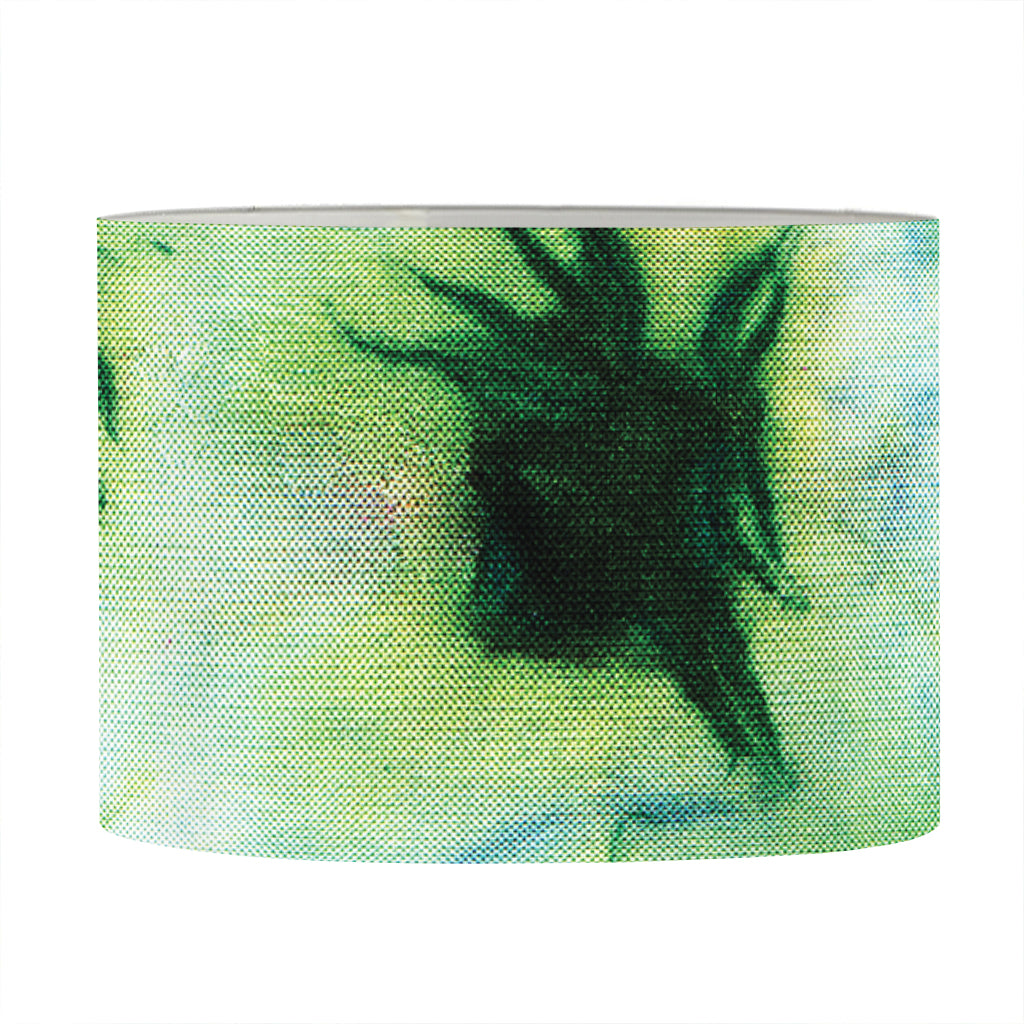 Green And Black Acid Wash Tie Dye Print Drum Lamp Shade