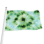 Green And Black Acid Wash Tie Dye Print Flag