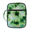Green And Black Acid Wash Tie Dye Print Front Pocket Bible Bag