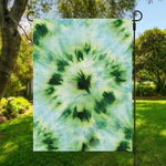 Green And Black Acid Wash Tie Dye Print Garden Flag