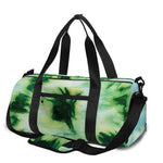 Green And Black Acid Wash Tie Dye Print Gym Bag