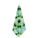 Green And Black Acid Wash Tie Dye Print Hand Towel