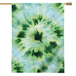 Green And Black Acid Wash Tie Dye Print House Flag