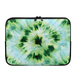 Green And Black Acid Wash Tie Dye Print Laptop Sleeve