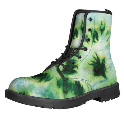 Green And Black Acid Wash Tie Dye Print Backpack