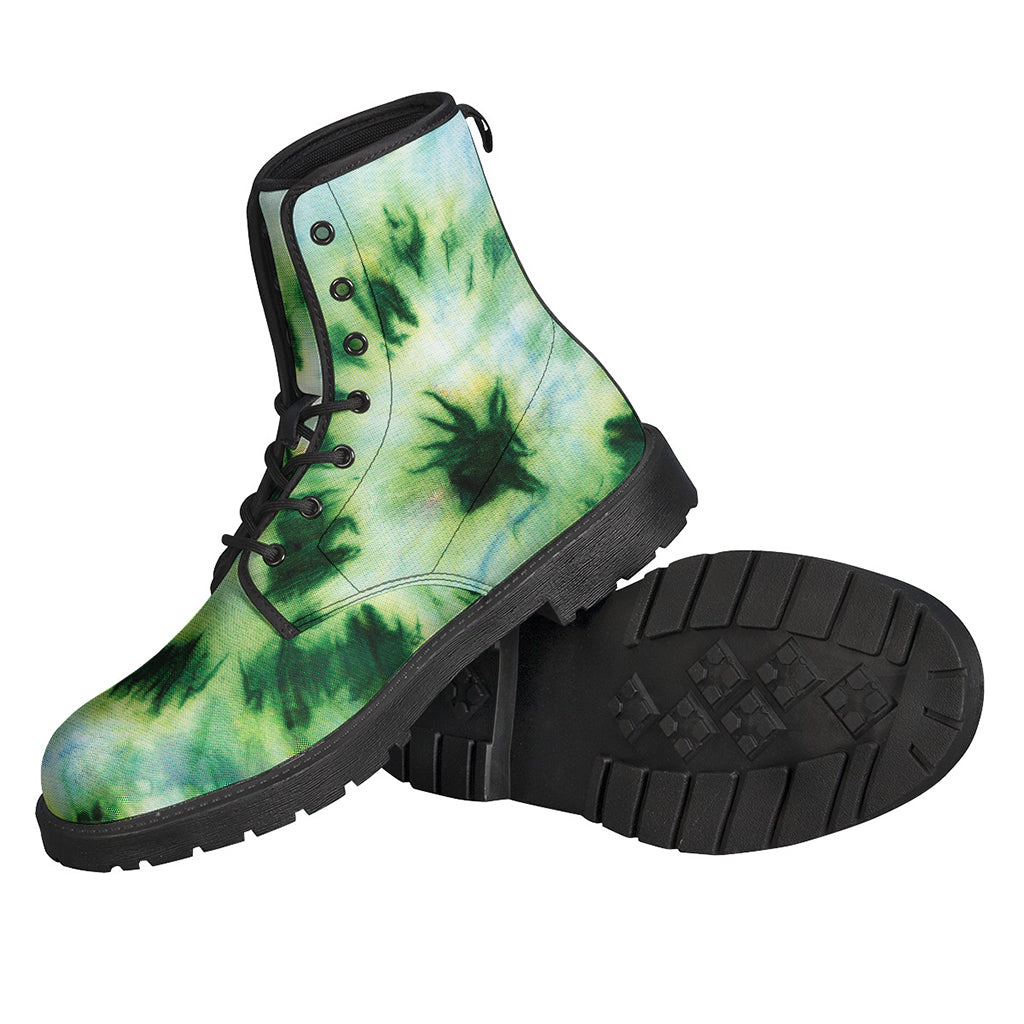 Green And Black Acid Wash Tie Dye Print Backpack