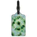 Green And Black Acid Wash Tie Dye Print Luggage Tag