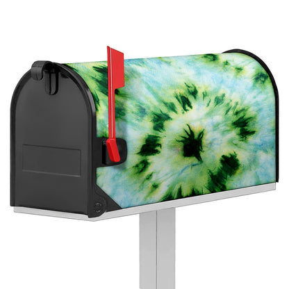 Green And Black Acid Wash Tie Dye Print Mailbox Cover